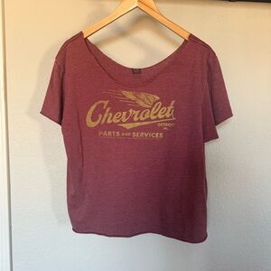 Chevrolet Women's Burgundy Graphic Tee